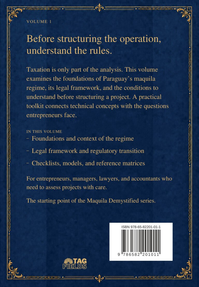 Back cover of Maquila Demystified, Volume 1, paperback