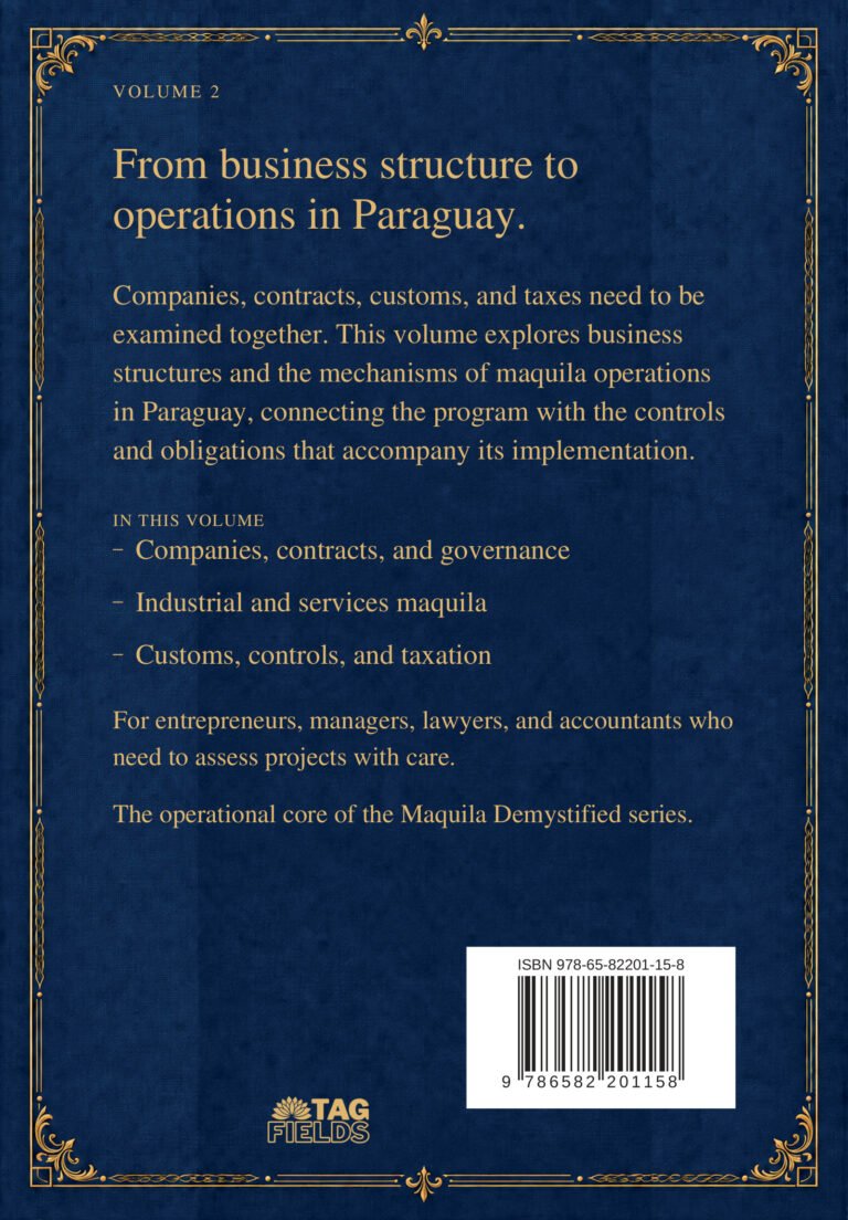 Back cover of Maquila Demystified, Volume 2, paperback